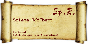 Szlama Róbert névjegykártya