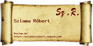 Szlama Róbert névjegykártya