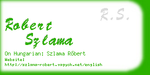 robert szlama business card