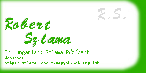 robert szlama business card